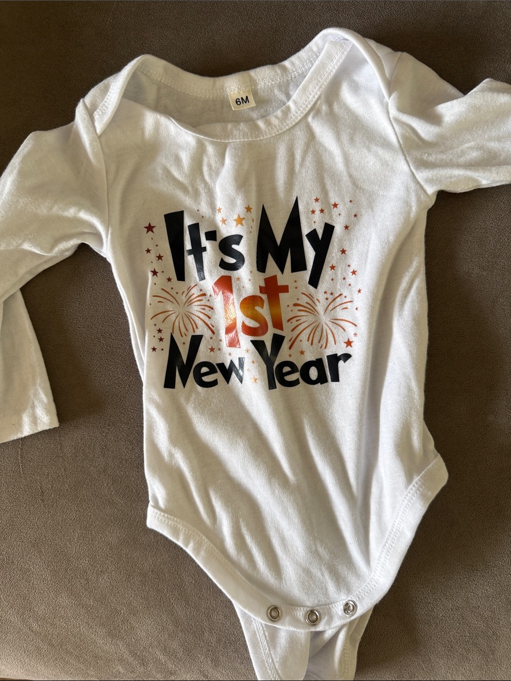 White "It's My 1st New Year" Baby Bodysuit